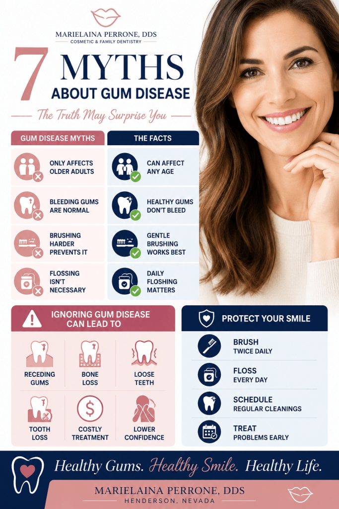 gum disease myths in henderson nv by marielaina perrone dds